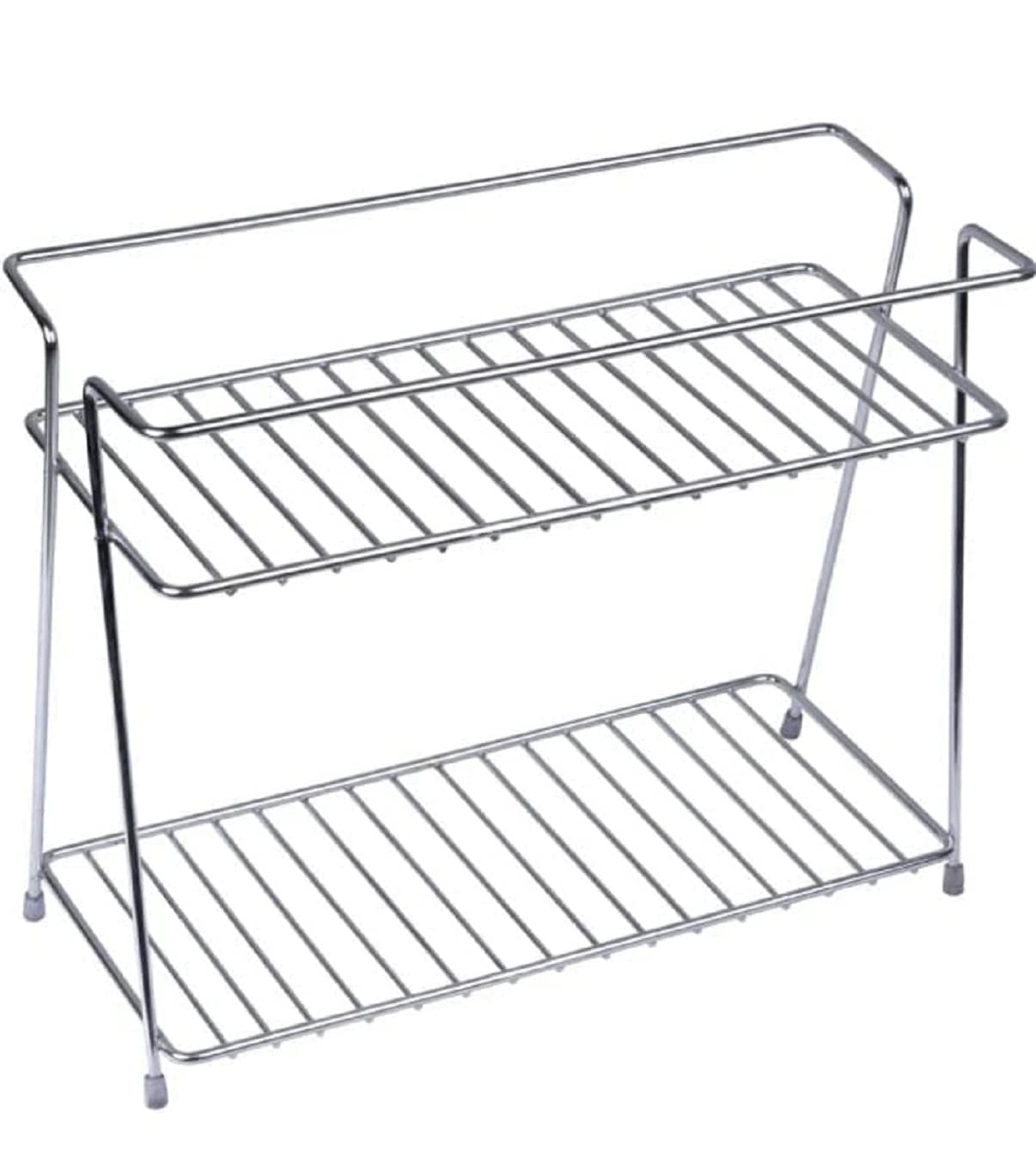 Stainless Steel Spice Rack for Kitchen | Kitchen Organizer 2 Layer Rack | Kitchen Storage Rack
