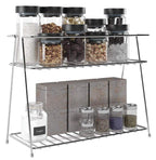 Stainless Steel Spice Rack for Kitchen | Kitchen Organizer 2 Layer Rack | Kitchen Storage Rack