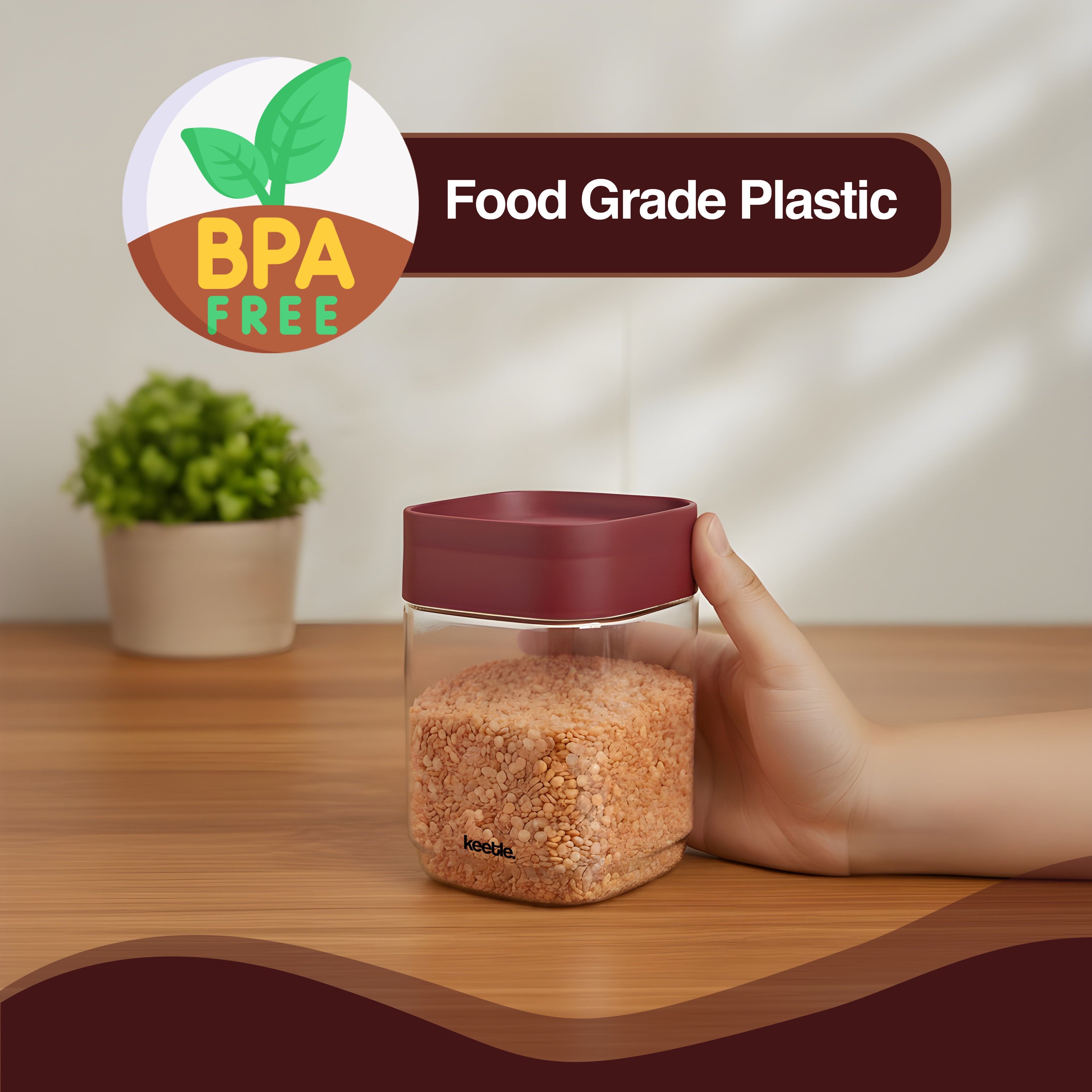 12 Airtight Storage Containers for Kitchen BPA Free Food Grade Plastic Organizing Jars Masala Dabba 750ML