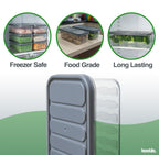 Pack of 6 Fridge Storage Containers BPA-Free Airtight Box, Stackable Plastic Pantry Organizer for Kitchen - Keeps Fruits & Vegetables Fresh