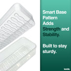 Pack of 6 Fridge Storage Containers BPA-Free Airtight Box, Stackable Plastic Pantry Organizer for Kitchen - Keeps Fruits & Vegetables Fresh
